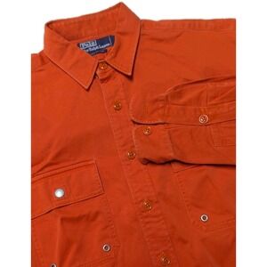 Vintage Polo Ralph Lauren Sportsman Brush Popper Button Down Shirt Men's Large